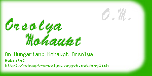 orsolya mohaupt business card